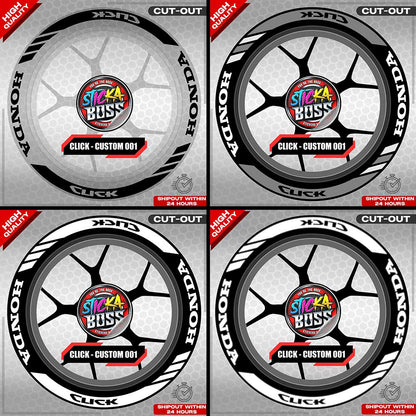 CLICK 125  150 160 MAGS STICKER SET  ( 2 MAGS ) - CUSTOM 001 | VINYL WATERPROOF CUT-OUT DECALS