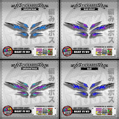 BEAT FI V2 STICKER DECALS ( 001 STAR LIGHT )【WITH FREEBIES】