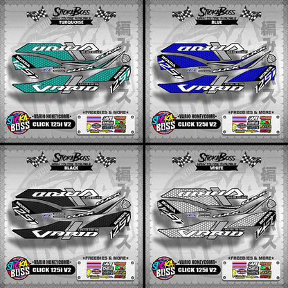 CLICK 125i V2 DECALS ( VARIO HONEYCOMB )【WITH FREEBIES】