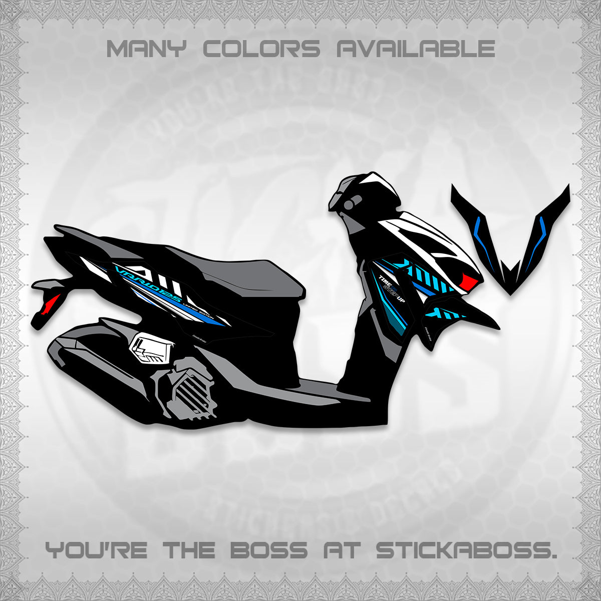 CLICK 125 V4 VARIO DECALS (2026 VR0007 DESIGN) STICKER KITS By STICKABOSS