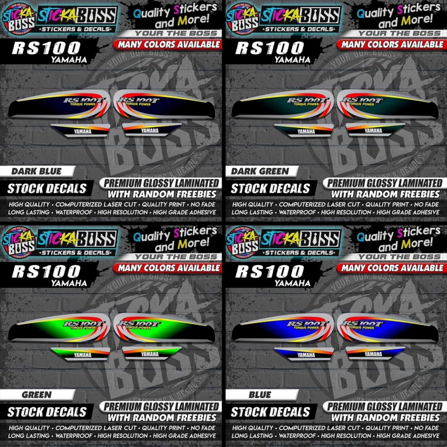 RS100 STOCK DECALS【WITH FREEBIES】