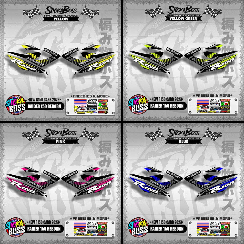 RAIDER 150 REBORN DECALS ( NEW R150 CARB 2023 )【WITH FREEBIES】