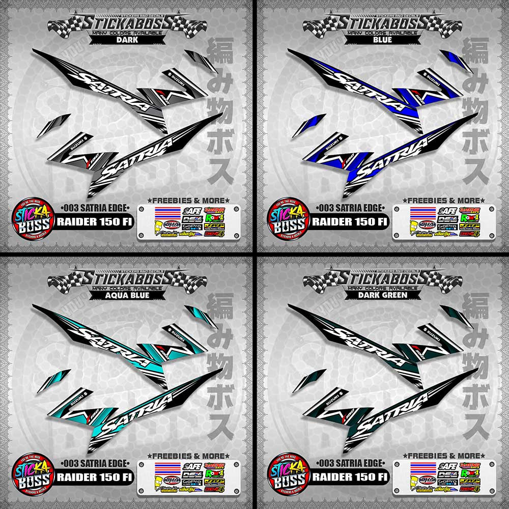 RAIDER 150 FI MALAYSIAN STICKER DECALS ( 003 SATRIA EDGE )【WITH FREEBIES】