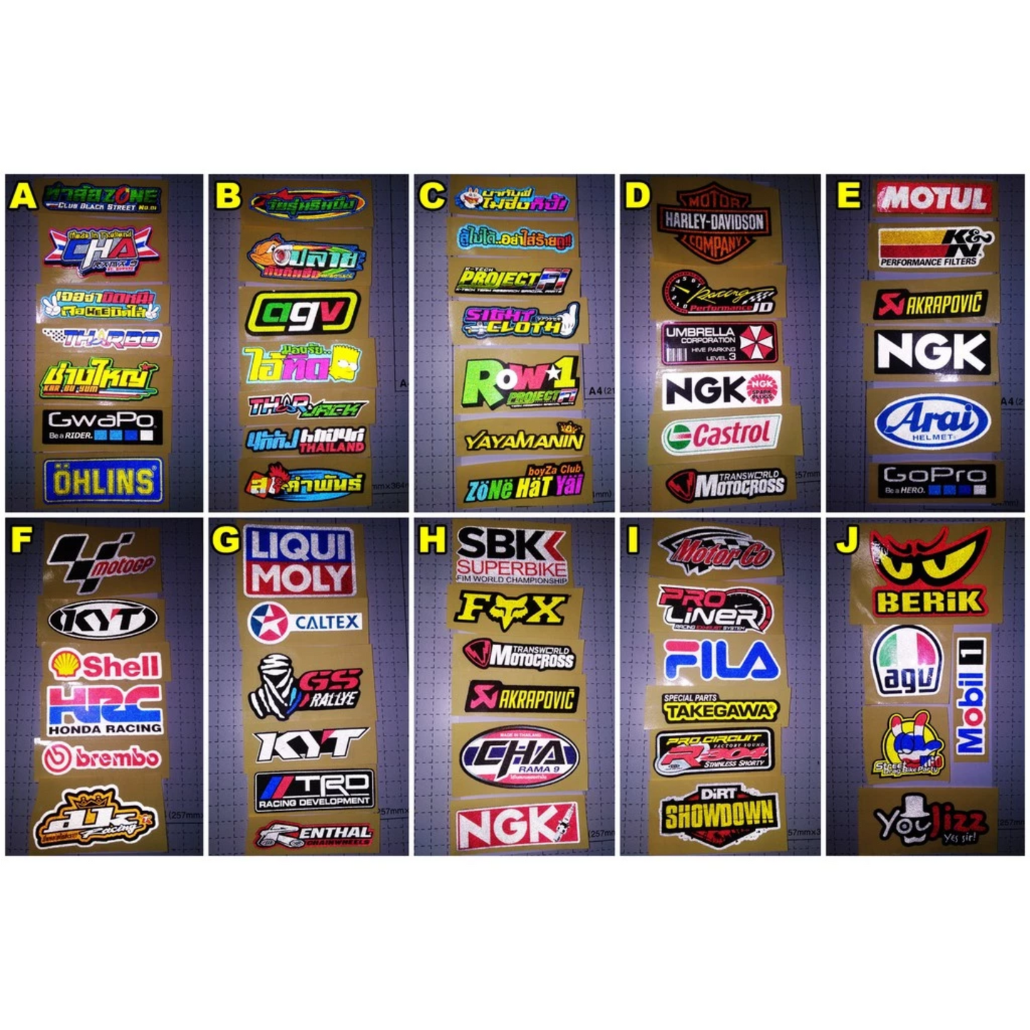 [ Bundle Set ] Mini Reflectorized ( Helmet / Motor / Car / Bike ) Side Strip  Vinyl Stickers