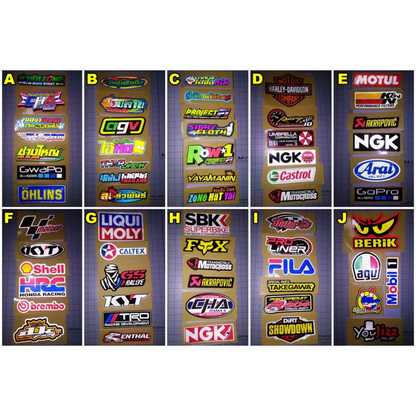 [ Bundle Set ] Mini Reflectorized ( Helmet / Motor / Car / Bike ) Side Strip  Vinyl Stickers