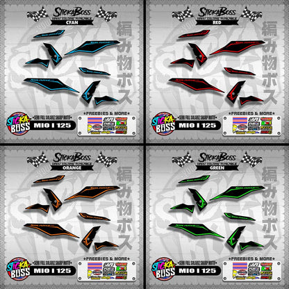 MIO I 125 MALAYSIAN DECALS ( SEMI FULL SOLARIZ SHARP MOTIF )【WITH FREEBIES】