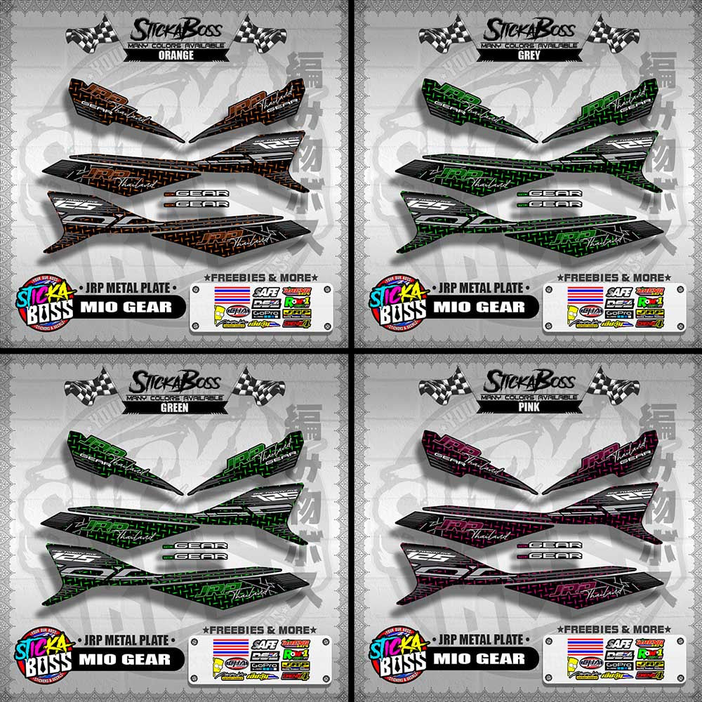 MIO GEAR DECALS ( JRP METAL PLATE )【WITH FREEBIES】