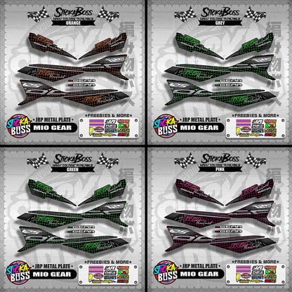 MIO GEAR DECALS ( JRP METAL PLATE )【WITH FREEBIES】