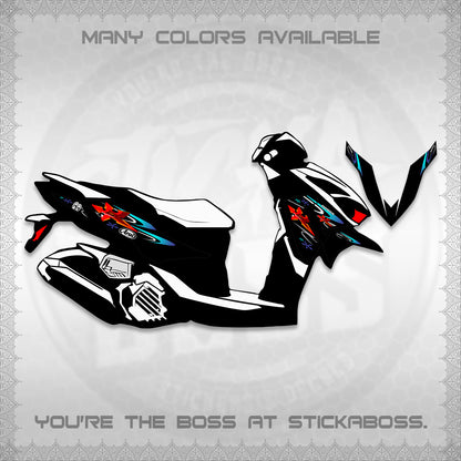 CLICK 125 V4 DECALS (2026 ARAI STAR RACING DESIGN) STICKER DECALS By STICKABOSS