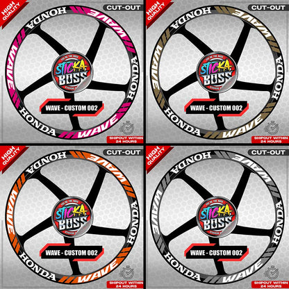 WAVE 110 / 125 MAG STICKER SET ( 2 MAGS ) - CUSTOM 002 | VINYL WATERPROOF CUT-OUT DECALS