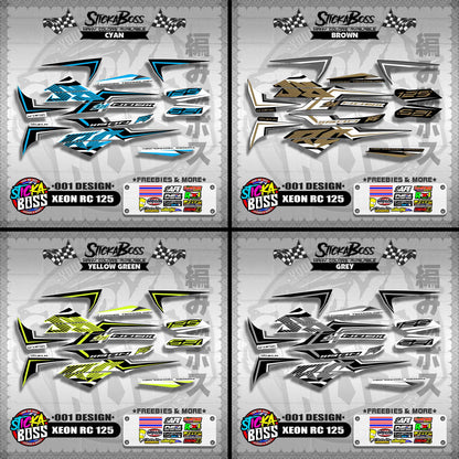 XEON RC 125 STOCK DECALS ( 001 DESIGN )【WITH FREEBIES】