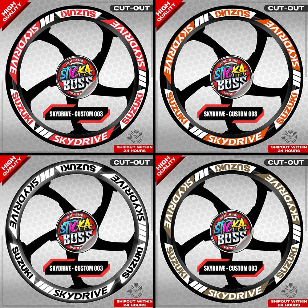 SKYDRIVE MAG STICKER SET ( 2 MAGS ) - CUSTOM 003 | VINYL WATERPROOF CUT-OUT DECALS