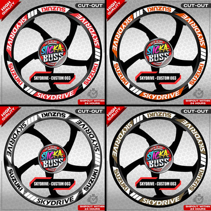 SKYDRIVE MAG STICKER SET ( 2 MAGS ) - CUSTOM 003 | VINYL WATERPROOF CUT-OUT DECALS