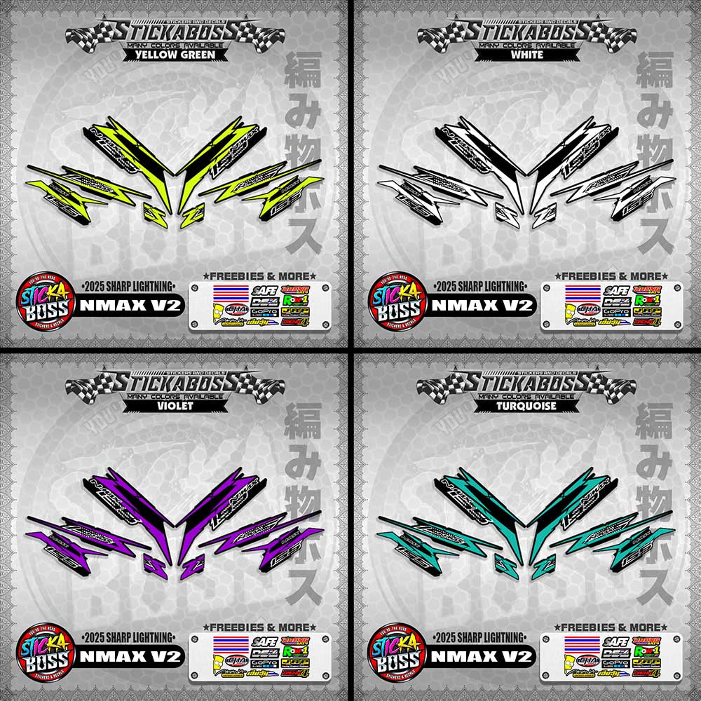 NMAX V2 INDO STICKER DECALS ( 2025 SHARP LIGHTNING )【WITH FREEBIES】