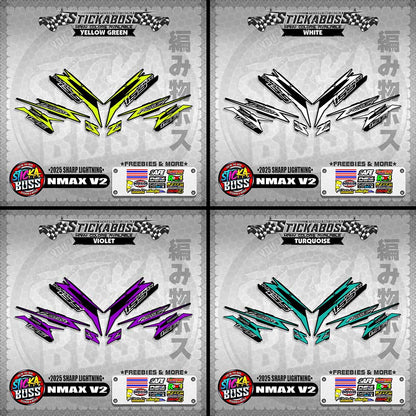 NMAX V2 INDO STICKER DECALS ( 2025 SHARP LIGHTNING )【WITH FREEBIES】