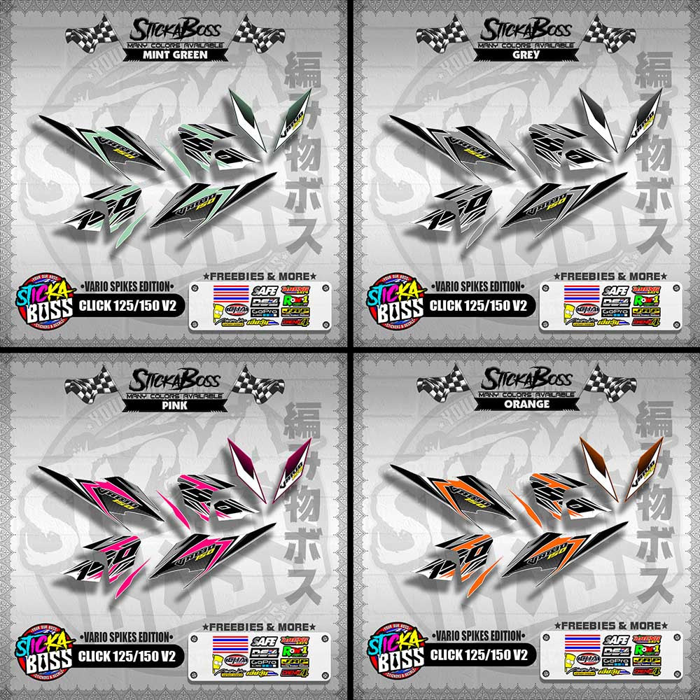 CLICK 125 / 150 V2 DECALS ( VARIO SPIKES EDITION ) 【WITH FREEBIES】
