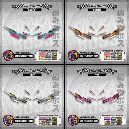 Honda XRM 125 Trinity Carb Decals - (JRP x DAENG VER.2)【PREMIUM GLOSSY LAMINATED】