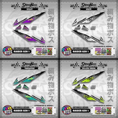 RAIDER GEN 1 DECALS ( HOTWHEELS DESIGN )【WITH FREEBIES】