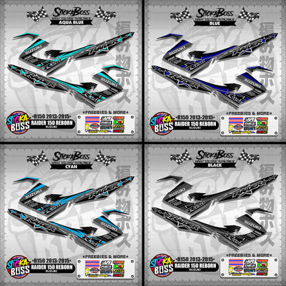 RAIDER 150 REBORN STOCK DECALS ( R150 2013 - 2015 )【WITH FREEBIES】
