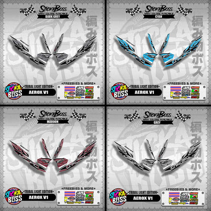 AEROX V1 DECALS ( TRIBAL LIGHT EDITION )【WITH FREEBIES】