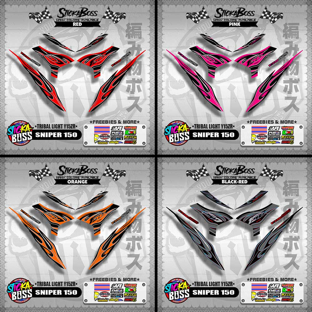 SNIPER 150 DECALS ( TRIBAL LIGHT Y15ZR )[ PREMIUM GLOSSY LAMINATED ]【WITH FREEBIES】