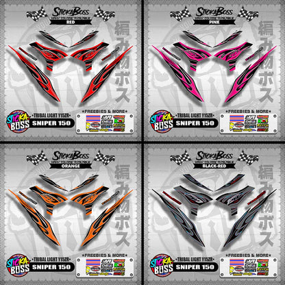 SNIPER 150 DECALS ( TRIBAL LIGHT Y15ZR )[ PREMIUM GLOSSY LAMINATED ]【WITH FREEBIES】