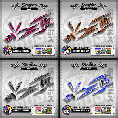 AEROX 155 V2 MALAYSIAN DECALS ( NVX LINES 2023 )【WITH FREEBIES】