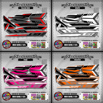 MIO SOUL i 125 DECALS ( 2018 GT DESIGN ) 【WITH FREEBIES】