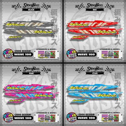 WAVE 100 STOCK DECALS ( 2006 DESIGN )【WITH FREEBIES】