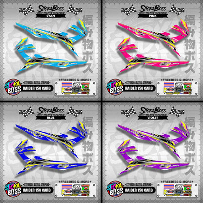 RAIDER 150 CARB DECALS ( STFIM008 SATRIA STRIPING )【WITH FREEBIES】