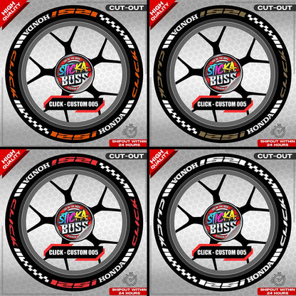 CLICK 125 / 150 / 160 MAGS STICKER SET  ( 2 MAGS ) - CUSTOM 005 | VINYL WATERPROOF CUT-OUT DECALS