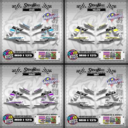 MIO I 125 MALAYSIAN DECALS ( FOR WHITE NEW SOLARIZ 2024 )【WITH FREEBIES】
