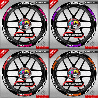 ADV 160 MAG STICKER SET ( 2 MAGS ) - CUSTOM 002 | VINYL WATERPROOF CUT-OUT DECALS