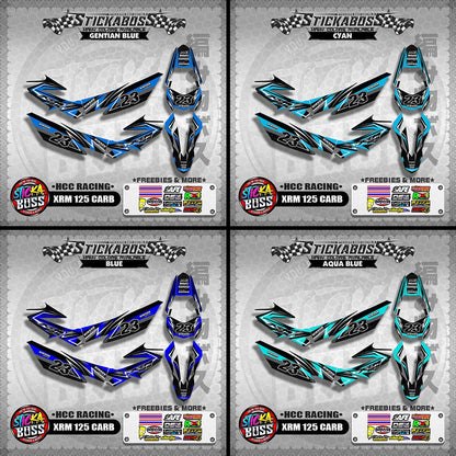 XRM 125 CARB STICKER FULL DECALS ( HCC RACING )【WITH FREEBIES】