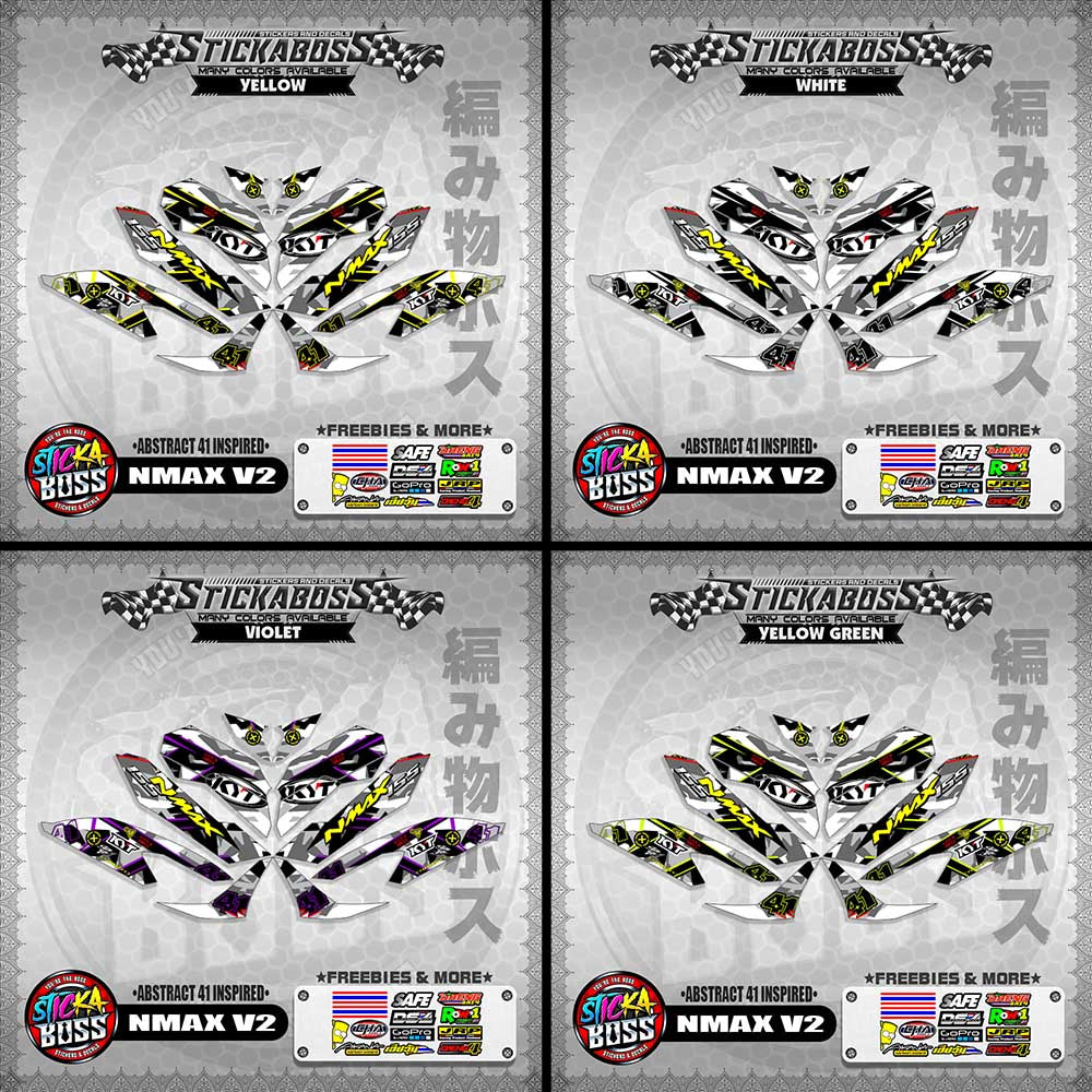 NMAX V2 STICKER DECALS ( ABSTRACT 41 INSPIRED )【WITH FREEBIES】