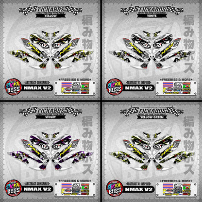 NMAX V2 STICKER DECALS ( ABSTRACT 41 INSPIRED )【WITH FREEBIES】
