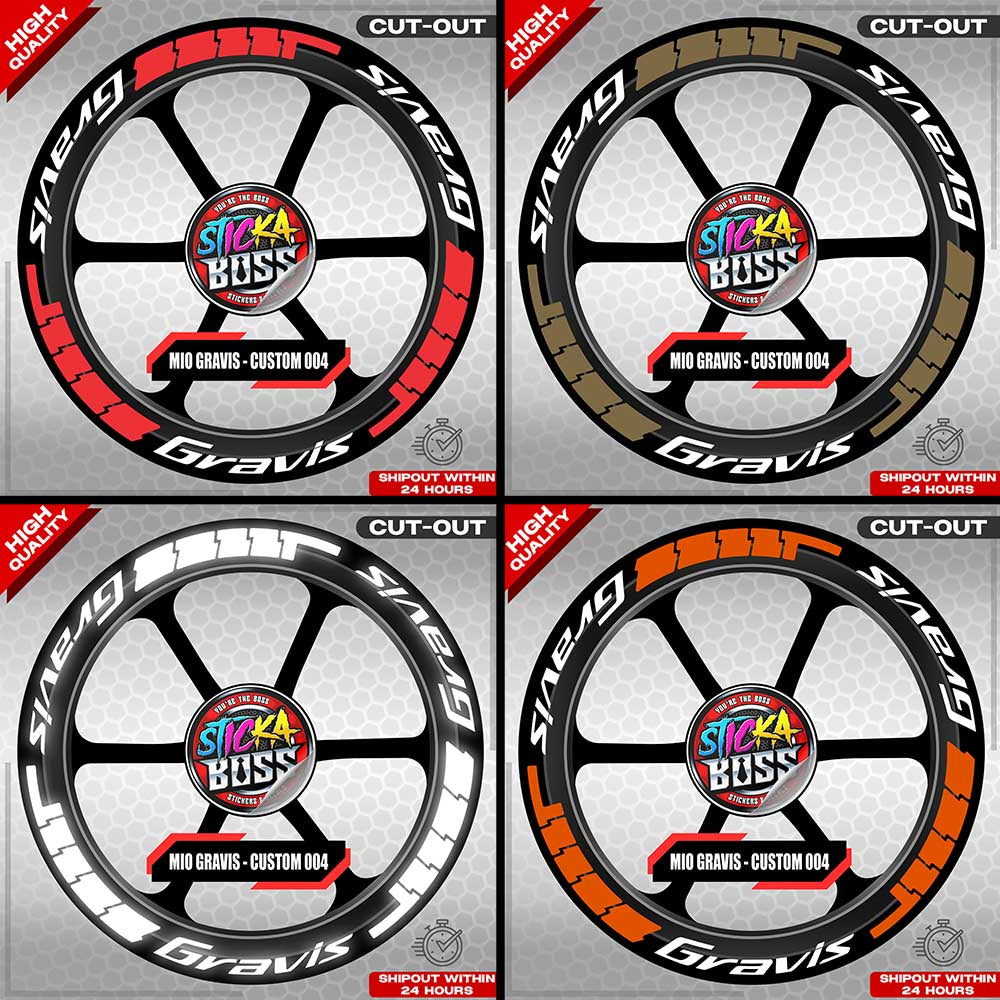 MIO GRAVIS MAG STICKER SET ( 2 MAGS ) - CUSTOM 004 | VINYL WATERPROOF CUT-OUT DECALS