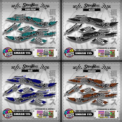 SMASH 115 DECALS ( SUN FLORAL DESIGN )【WITH FREEBIES】