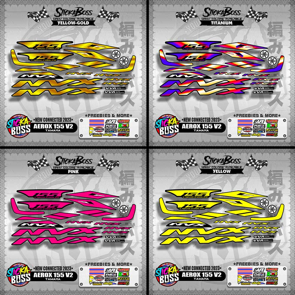 AEROX 155 V2 DECALS ( NEW CONNECTED 2023 )【WITH FREEBIES】