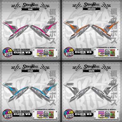 CLICK V3 DECALS ( 2023 DESIGN )【WITH FREEBIES】