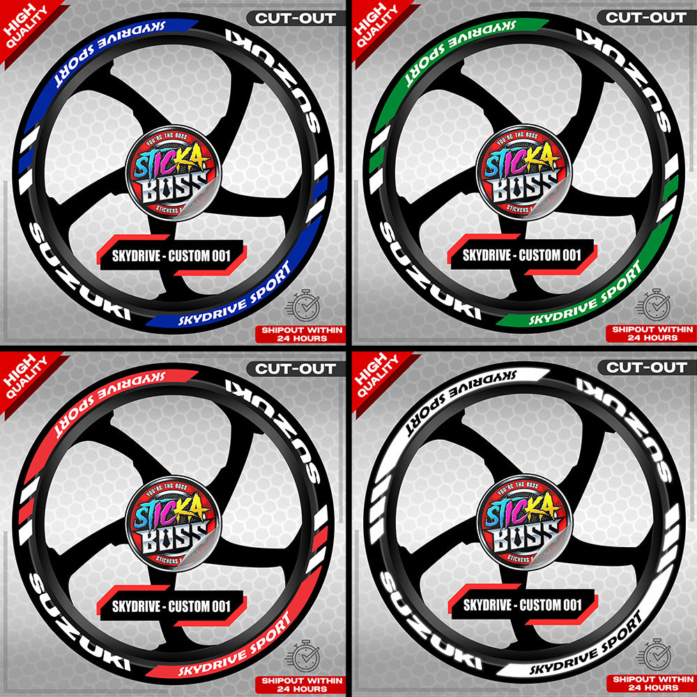 SKYDRIVE SPORT MAG STICKER SET  ( 2 MAGS ) - CUSTOM 001 | VINYL WATERPROOF CUT-OUT DECALS