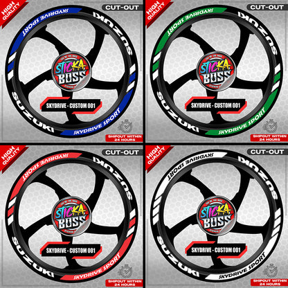 SKYDRIVE SPORT MAG STICKER SET  ( 2 MAGS ) - CUSTOM 001 | VINYL WATERPROOF CUT-OUT DECALS