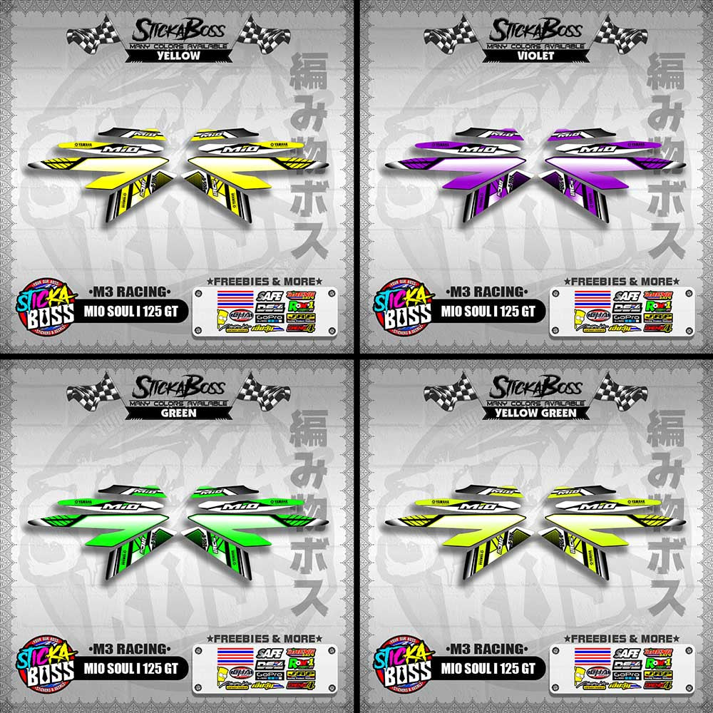 MIO SOUL I 125 GT DECALS ( M3 RACING )【WITH FREEBIES】