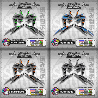 CLICK 125 V2 DECALS ( VV12 MALAYSIAN EDITION ) 【WITH FREEBIES】