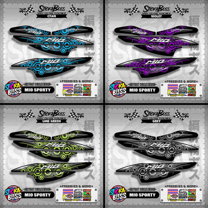 MIO SPORTY DECALS ( ABSTRACT CIRCLES DESIGN )【WITH FREEBIES】