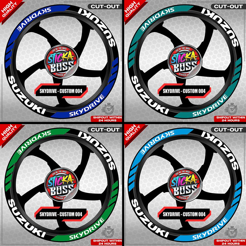 SKYDRIVE MAG STICKER SET  ( 2 MAGS ) - CUSTOM 004 | VINYL WATERPROOF CUT-OUT DECALS