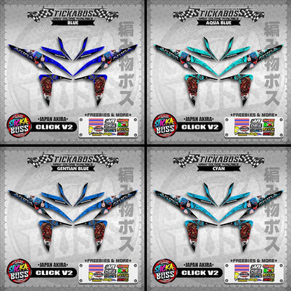 CLICK V2 STICKER DECALS ( JAPAN AKIRA )【WITH FREEBIES】