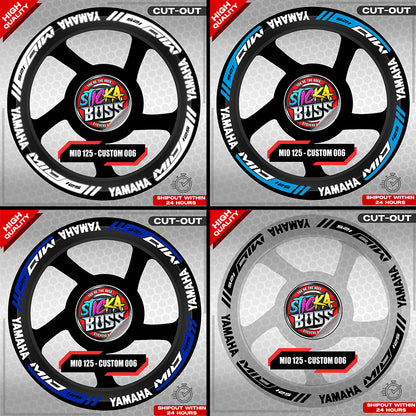 MIO 125  MAG STICKER SET  ( 2 MAGS ) - CUSTOM 006 | VINYL WATERPROOF CUT-OUT DECALS