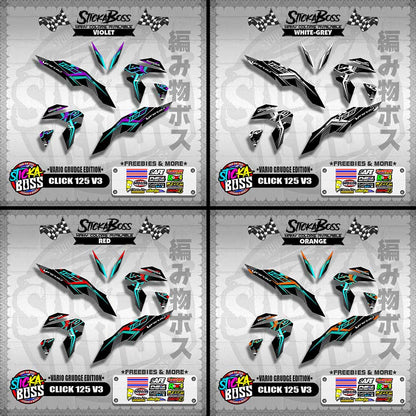 CLICK 125 V3 DECALS ( VARIO GRUDGE EDITION )【WITH FREEBIES】