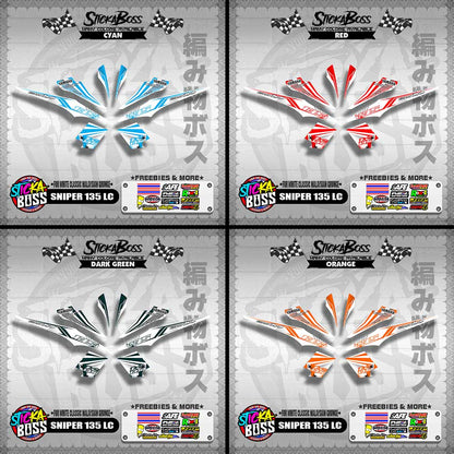 SNIPER 135 LC DECALS ( FOR WHITE CLASSIC MALAYSIAN GRUNGE )【WITH FREEBIES】